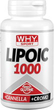WHY SPORT LIPOIC 1000 - Acido Alfa Lipoico 1000 mg ad Alto Dosaggio - Integratore Alimentare con Cannella e Cromo - 60 Compresse