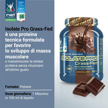ISOLATE PRO Grass Fed - 700g Wafer Nocciola - Proteine Isolate Con EAA Aminoacidi Essenziali e BCAA - Massimizza La Sintesi Proteica e La Crescita Muscolare