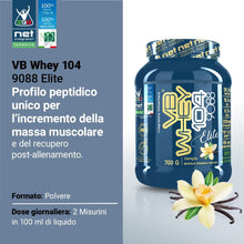 VB WHEY 104 9088 Elite® - 700g Vaniglia - Sieroproteine Idrolizzate in Polvere Optipep 9088 e 90 PRO per Crescita e Recupero Muscolare - Formula ad Elevata Bioattività