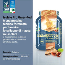 ISOLATE PRO Grass Fed - 700g Wafer Nocciola - Proteine Isolate Con EAA Aminoacidi Essenziali e BCAA - Massimizza La Sintesi Proteica e La Crescita Muscolare