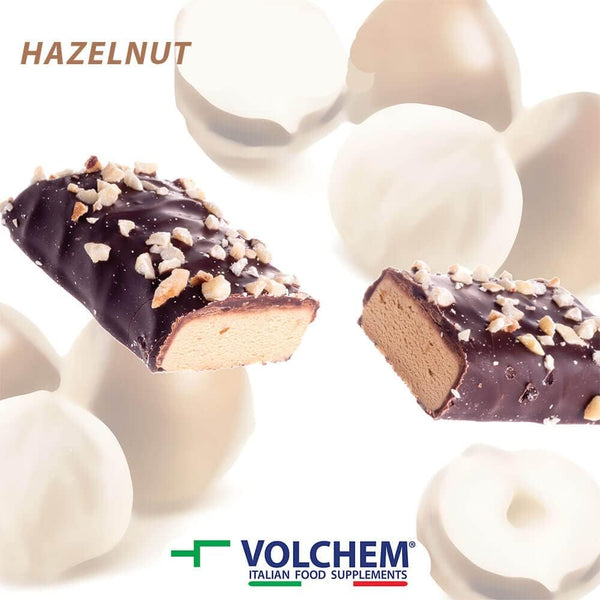 Volchem Promeal Zone 40-30-30, Barretta Proteico-Energetica con Ripartizione di Carboidrati-Proteine-Grassi (40-30-30), Senza Grassi Idrogenati, Scatola da 24 Barrette, Gusto Nocciola, 1200 g