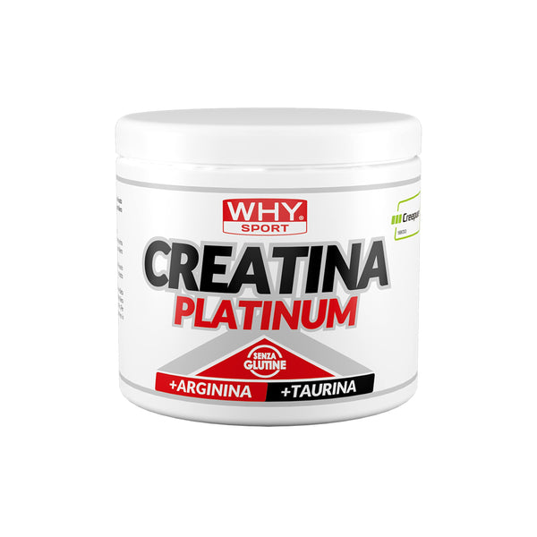 WHY SPORT CREATINA PLATINUM - Creatina - Pre Workout - Integratore Alimentare a Base di Creatina con Arginina e Taurina - 300 g