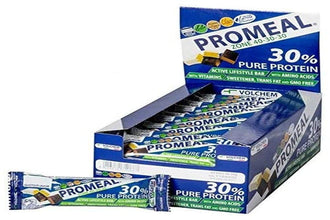Volchem Promeal Zone 40-30-30, Barretta Proteico-Energetica con Ripartizione di Carboidrati-Proteine-Grassi (40-30-30), Senza Grassi Idrogenati, Scatola da 24 Barrette, Gusto Nocciola, 1200 g