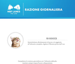 NBF Lanes | Reuteral Pet Gatto, Gocce orali, Probiotico a base di fermenti lattici vivi per la stabilizzazione della Flora intestinale nei Gatti