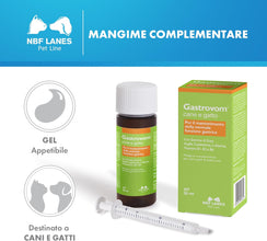NBF Lanes | Gastrovom Cane e Gatto, Gel Appetibile 50 ml, per Il Mantenimento della Normale Funzionalità Gastrica
