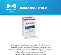 Artikrill Dol Cane, 200 Perle Appetibili, Supporto Metabolismo Articolare in caso di Osteoartrite del Cane Adulto e Senior