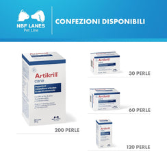 Artikrill Cane, 200 Perle Appetibili, Supporto Metabolismo Articolare in caso di Osteoartrite in Cani Adulti e Senior