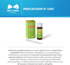NBF Lanes | Gastrovom Cane e Gatto, Gel Appetibile 50 ml, per Il Mantenimento della Normale Funzionalità Gastrica