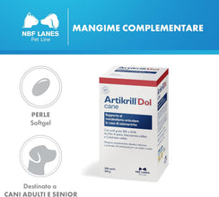 Artikrill Dol Cane, 200 Perle Appetibili, Supporto Metabolismo Articolare in caso di Osteoartrite del Cane Adulto e Senior