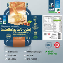 ISOLATE PRO Grass Fed - 700g Wafer Nocciola - Proteine Isolate Con EAA Aminoacidi Essenziali e BCAA - Massimizza La Sintesi Proteica e La Crescita Muscolare