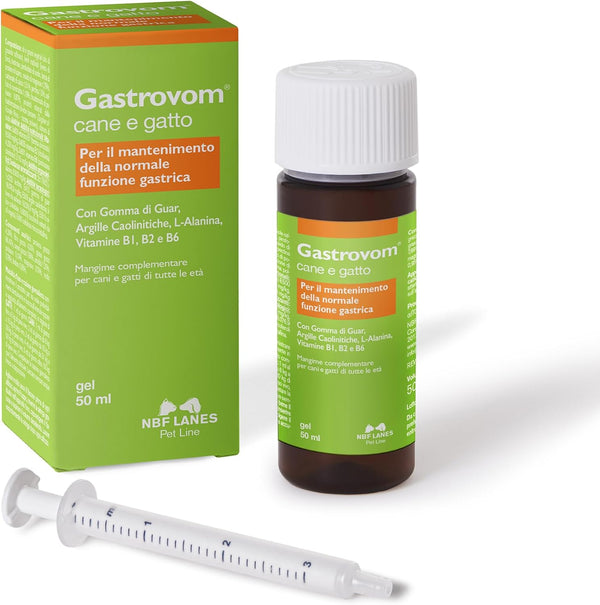 NBF Lanes | Gastrovom Cane e Gatto, Gel Appetibile 50 ml, per Il Mantenimento della Normale Funzionalità Gastrica