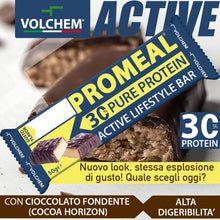 Volchem Promeal Zone 40-30-30, Barretta Proteico-Energetica con Ripartizione di Carboidrati-Proteine-Grassi (40-30-30), Senza Grassi Idrogenati, Scatola da 24 Barrette, Gusto Nocciola, 1200 g