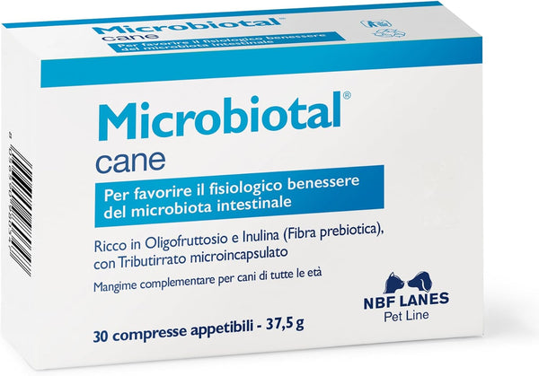 Microbiotal Cane, 30 Compresse Appetibili, per Favorire il Fisiologico Benessere del Microbiota Intestinale