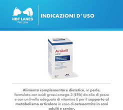 Artikrill Cane, 200 Perle Appetibili, Supporto Metabolismo Articolare in caso di Osteoartrite in Cani Adulti e Senior
