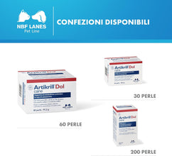 NBF Lanes | Artikrill Dol Cane, 60 Perle Appetibili, Supporto Metabolismo Articolare in caso di Osteoartrite del Cane Adulto e Senior