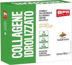 BPR Nutrition - Collagene Idrolizzato Verisol® 30 bustine da 5 g - Collagene idrolizzato, acido ialuronico e vitamina C