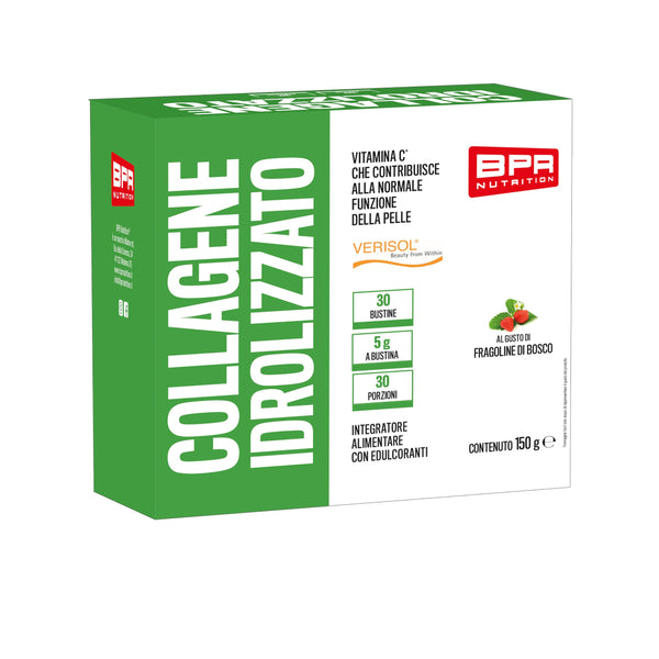 BPR Nutrition - Collagene Idrolizzato Verisol® 30 bustine da 5 g - Collagene idrolizzato, acido ialuronico e vitamina C