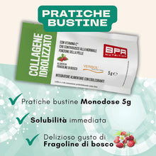 BPR Nutrition - Collagene Idrolizzato Verisol® 30 bustine da 5 g - Collagene idrolizzato, acido ialuronico e vitamina C