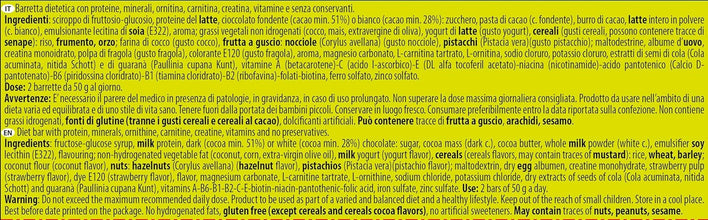 Volchem Promeal Zone 40-30-30, Barretta Proteico-Energetica con Ripartizione di Carboidrati-Proteine-Grassi (40-30-30), Senza Grassi Idrogenati, Scatola da 24 Barrette, Gusto Nocciola, 1200 g