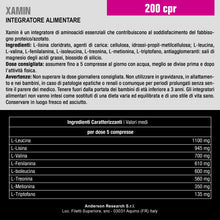 Anderson Research Xamin Integratore, Aminoacidi Essenziali, 200 Compresse