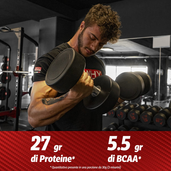 WHY SPORT PERFECT 100% WHEY - Proteine Whey - Proteine Isolate - Proteine in Polvere con Aminoacidi Essenziali per la Massa Muscolare - Gusto Cacao - 900 gr